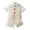 Beige, variant on lnmuld Toddler Boy Gentleman Outfit Set Plaid Bow Tie & Striped Vest 2 Piece Casual Daily Wear Size:3-4 Years