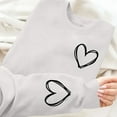 thumbnail image 4 of BLVB Valentines Day Sweatshirt for Women Love Heart Print Shirts Casual Valentine Pullover Long Sleeve Holiday Tops, 4 of 7