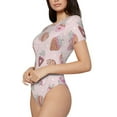 thumbnail image 2 of Balery Strawberry Cake Women's Short Sleevee Crew Neck Bodysuit Tops Short Sleeve Tops Basic-, 2 of 9