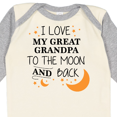 thumbnail image 4 of Inktastic I Love My Great Grandpa to the Moon and Back Boys or Girls Long Sleeve Baby Bodysuit, 4 of 5