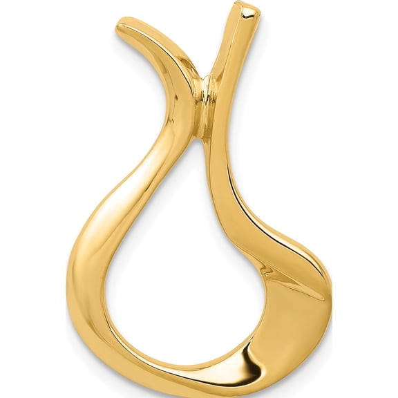 14K Yellow Gold Polished Slide (19 X 28) Made In United States sl563