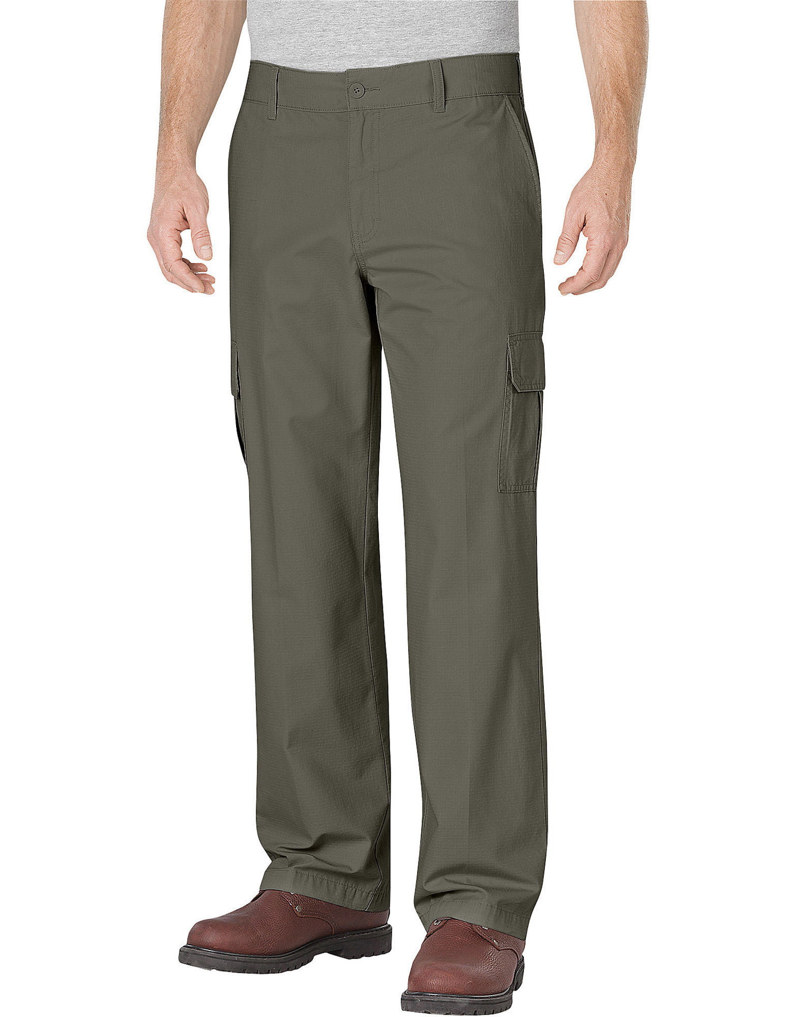 Dickies Mens Relaxed Fit Straight Leg Ripstop Cargo Pants, 40W x 32L ...