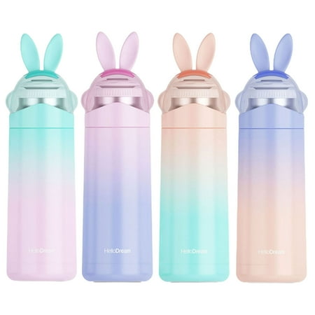 

nbuaila 350ml Thermal Cup Rabbit Ears Gradient Ramp Stainless Steel Cute Bunny Portable Tea Coffee Drinking Vacuum Flask for Dorm
