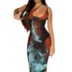 thumbnail image 3 of TRKIYQC Vestido Ajustado para Mujer, Correa Diagonal para el Hombro Estampado 3D de una Pieza, Sin Mangas Sin Espalda Paquete Cadera Midi Vestido TRKIYQC  moda, 3 of 10