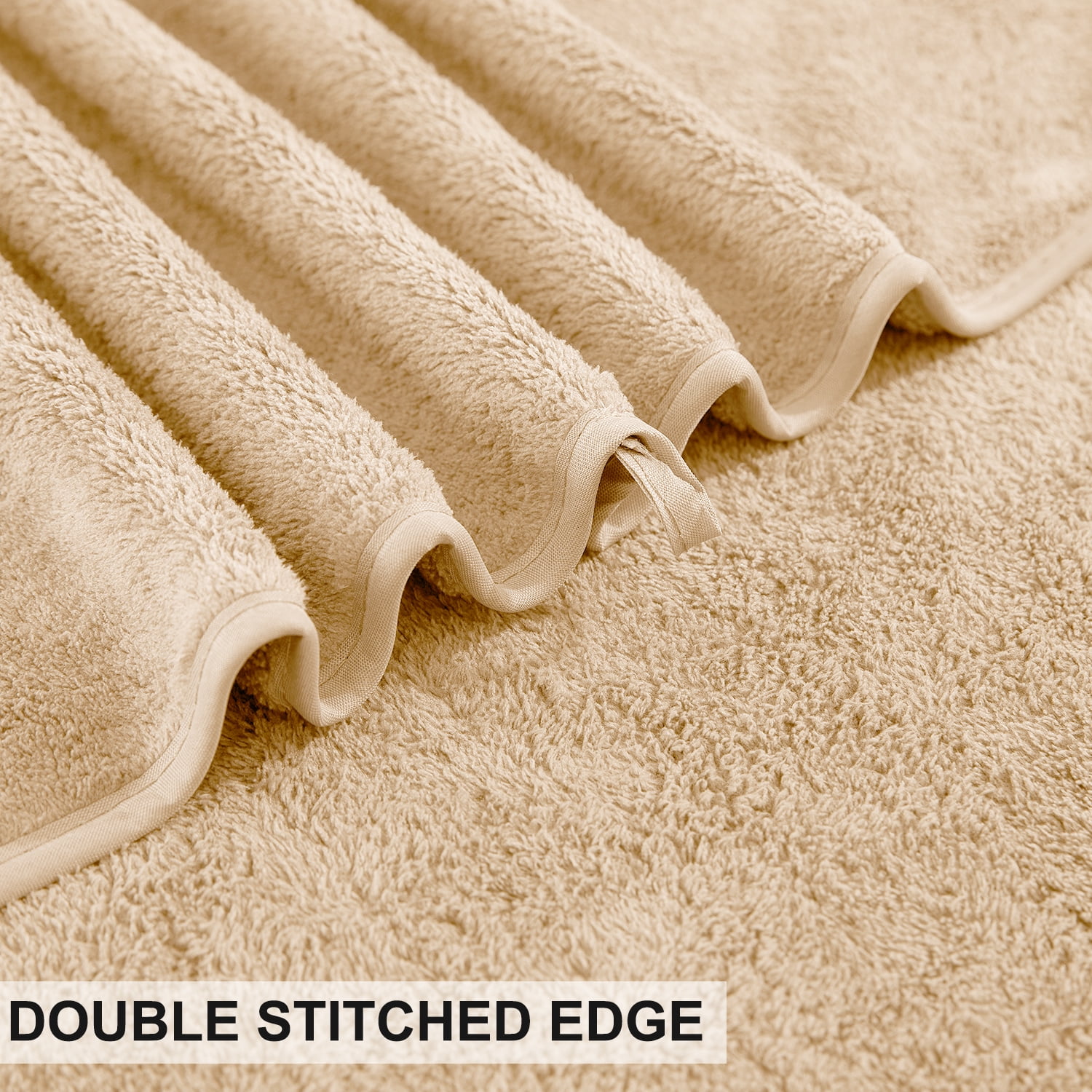 Kebury 18 Piece Family Bath Towels Set - 6 Bath Sheets, 6 Hand Towels & 6 Washcloths - Microfiber Shower Towels with Hanging Loop Absorbent Ultra Soft Towels for Bathroom Spa Gym- Apricot Yellow