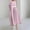 Pink, variant on SCSAlgin Women's Casual Loose Midi Dresses Stripe Flowing Dress Long Sleeve Crew Neck Oversized Dress with Pockets
