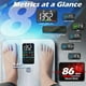thumbnail image 2 of Báscula inteligente Lepulse con IMC, grasa corporal, masa muscular, pantalla grande de 4.68" con tendencia, báscula de composición de 22" de alta precisión con frecuencia cardíaca, báscula de baño con, 2 of 5