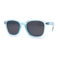 thumbnail image 1 of Pop Color Thin Plastic Rounded Rectangle Horn Rim Keyhole Sunglasses Blue Black, 1 of 4