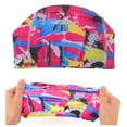 thumbnail image 5 of Unique Bargains 1 Pc Elasticity Pink Splatter Pattern Swim Cap 5.91"x9.25" Pink Blue Black, 5 of 6