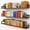 Rustic Brown, variant on 48 Inch Floating Shelves for Wall Set of 3, Long Wall Book Shelves for Bedroom Living Room, Large Floating Bookshelf for Office Classroom Library Kitchen Closet Organizer (Black)