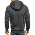 thumbnail image 4 of Vedolay Hoodies for Men Plus Oversized V-Neck Long Sleeve Pocket Coat Dark Gray,2XL, 4 of 5