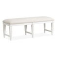 thumbnail image 1 of Bowery Hill Upholstered Bench in Egg Shell White With Wood Stretcher, 1 of 6