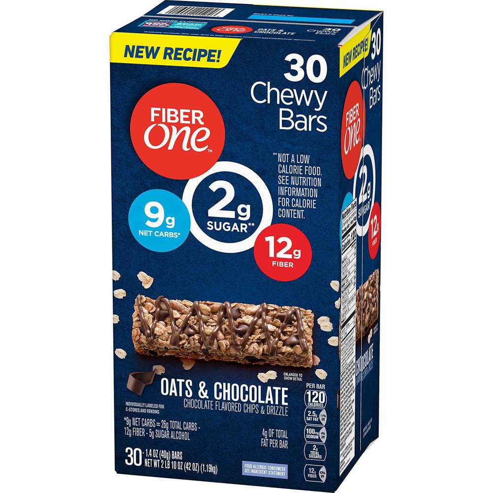 Fiber One Oats And Chocolate Chewy Bars 30 Count