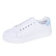 thumbnail image 1 of Zapatos blancos de mujer, estilo coreano de verano, zapatos de mujer de una sola capa, planos, con punta redonda, zapatos casuales con tiras cruzadas, zapatos de tabla, 1 of 6
