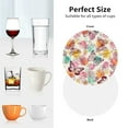 thumbnail image 6 of Gaeub Butterflies and Roses Print 4 Pcs Leather Coasters for Drinks ,Drink Coasters Sets,Drink Table Cup Coasters for Living Room Kitchen Coffee Decor-Round Shape, 6 of 6