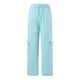 thumbnail image 5 of WILLBEST Pantalones Casuales para Mujer, de Cintura Alta, Lisos, con Cordones, para el Trabajo, con Bolsillo y Pierna Recta, para Uso Diario y Diario. Extra Grande, 5 of 6