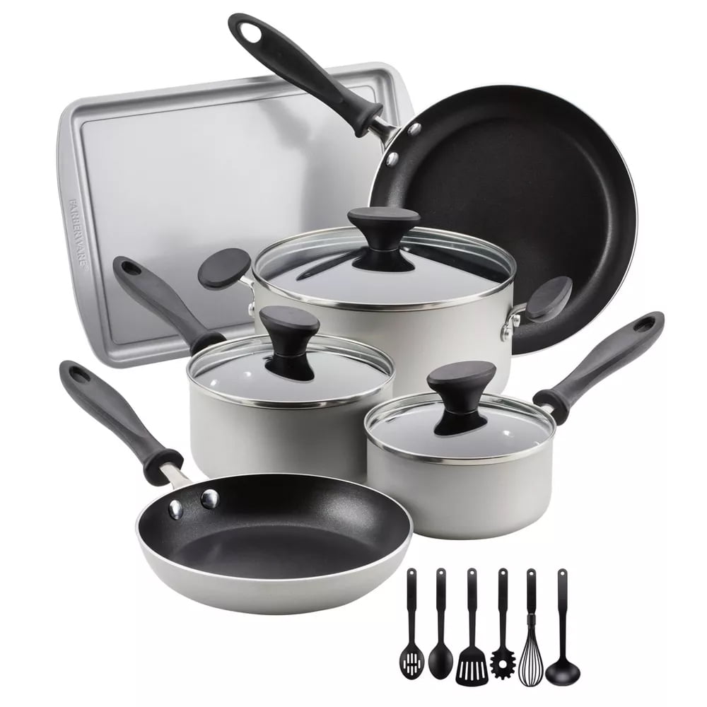 Farberware Reliance 15pc Aluminum Nonstick Cookware Set w/ Prestige
