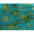 thumbnail image 4 of oneOone Georgette Viscose Turquoise Blue Fabric Lemon Vegetable Sewing Material Print Fabric By The Yard 42 Inch Wide, 4 of 4