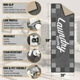 thumbnail image 3 of Ottomanson Non-Slip Rubberback Checkered 2x5 Laundry Room Runner Rug, 20" x 59", Black, 3 of 11
