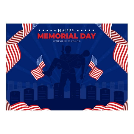 

BNisBM 4 Memorial Day Background To All Those Who Serve As Decor Patriotic Day Banner Photo Background Veterans Day Commemoration Honor Soldiers 210*150cm Breakthrough