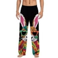 thumbnail image 4 of Yhkghxis Colorful Easter eggs Men's Pajama Pants Sleepwear Pants Bunny cartoon with Easter Print PJ Bottoms Drawstring and Pockets, 4 of 4