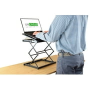 Adjustable Standing Desk Converter for Laptops – Portable Height Adjustable Laptop Stand with Mouse Pad, 2.6–18.6 Ergonomic Sit to Stand Desk Riser