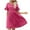 Hot Pink, variant on Womens Crew Neck Short Sleeve Loose Swing Maternity Dress Soft Stretchy Pregnancy Daily Casual Outfit Blue S