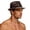 Coffee, variant on PRINxy Men’s Open Weave Mesh Woven Fedora Sun Hat, Foldable Breathable Headwear for Fishing Outings & Beach Picnics Khaki
