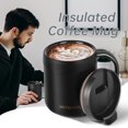 thumbnail image 2 of nipocaio Tasse à Café, Tasse à Café Isolée avec Poignée, Tasse à Café en Acier Inoxydable avec Rebord, Tasse Isolée Réutilisable, thermos à Café, Tasses à Thé, 12 oz, 2 of 5