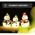 thumbnail image 2 of Jingle Joy 3-Piece 32-Inch LED Lighted Outdoor Snowman Family Set - Weather Resistant with Ground Stakes - Festival Winter Christmas Decorations - Holiday Yard, Lawn and Garden Decor - Trio Figurines, 2 of 6