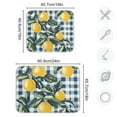 thumbnail image 4 of Yayeee Dish Drying Mat for Kitchen Counter 16"x18" Microfiber Absorbent Pad, Retro Beige Lemon, 4 of 7
