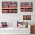 thumbnail image 4 of Designart "San Francisco Golden Gate Bridge Iconic Landmark" California Print on Natural Pine Wood, 4 of 5