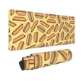 thumbnail image 2 of Disketp Gaming Mouse Pad Hot Dogs Pattern Large Mouse Mat Long Extended Desk Pad Non-Slip Rubber Mice Pads Stitched Edges Thin Pad (11.8x31.5 Inch), 2 of 8