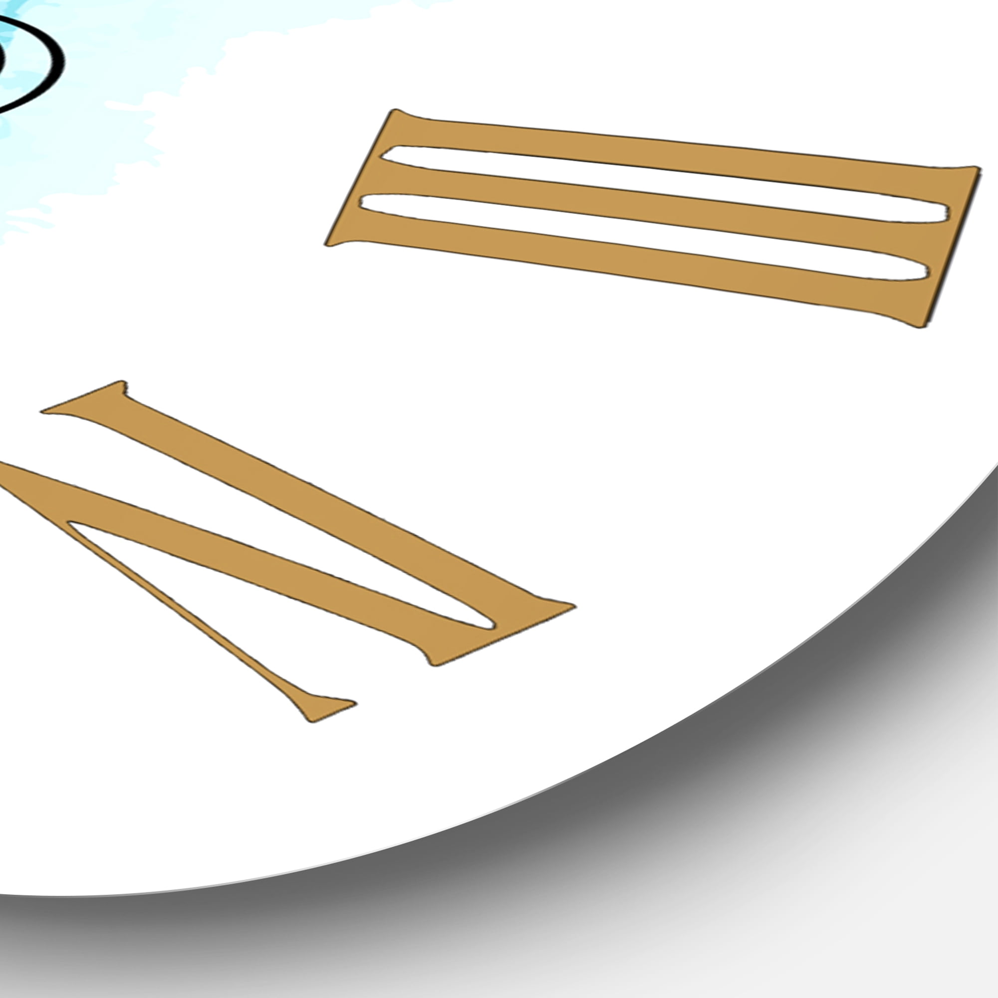 Designart 1 in Quartz Bohemian Wall Clock