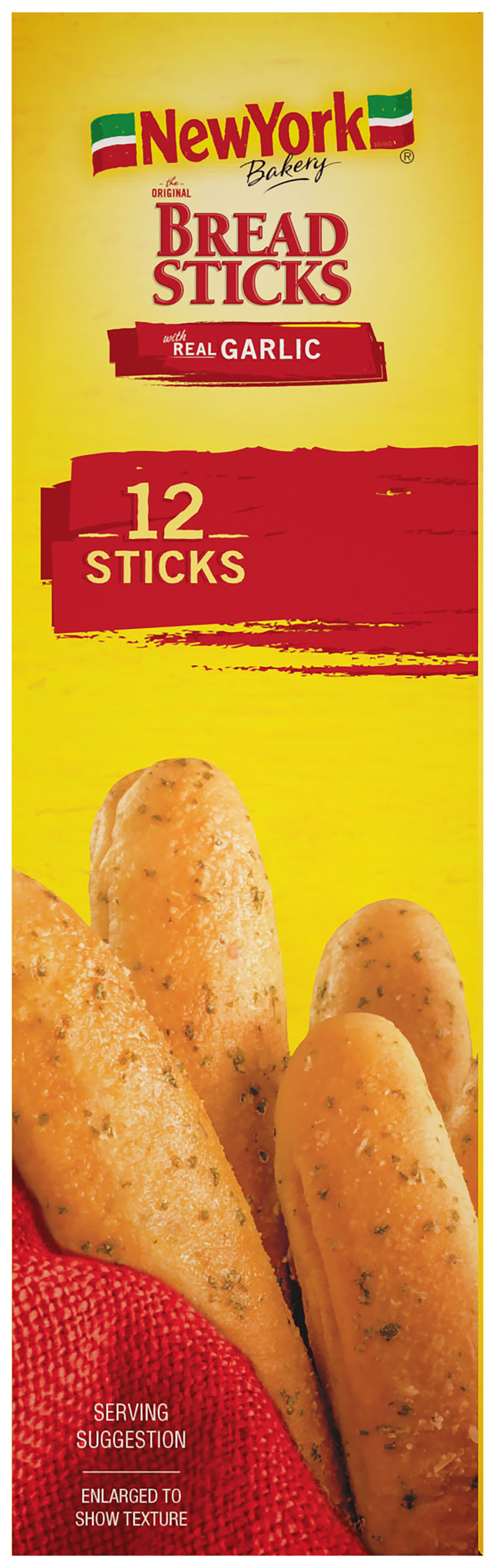 New York Bakery Real Garlic Breadsticks, 21 oz (12 Count), Frozen
