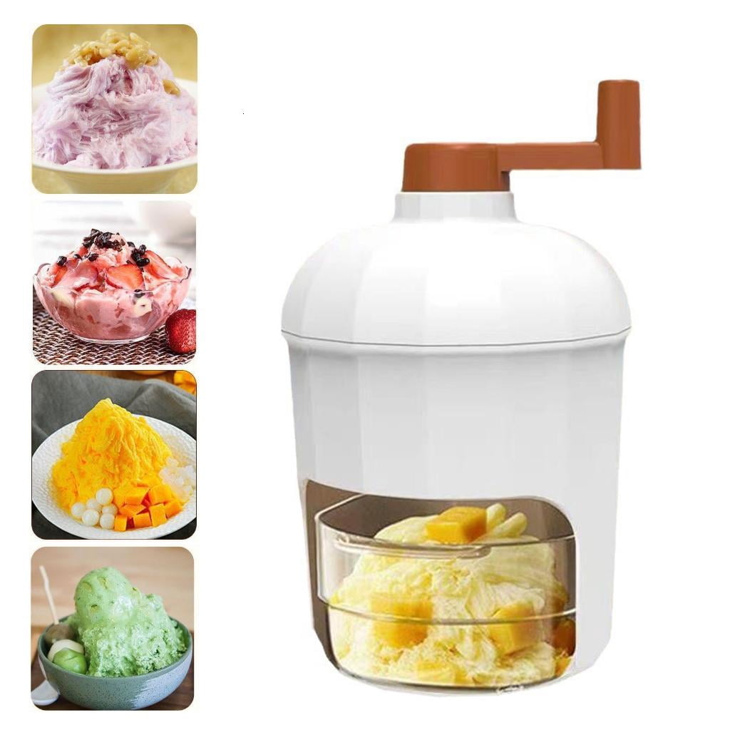 HannLk Manual Ice Shavers Portable Snow Cone & Slushies Machine with Ice Tray
