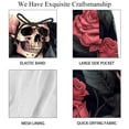 thumbnail image 4 of luoweisi Men's Beach Shorts Quick Dry Swim Trunks with Mesh Lining Roses and Skull L, 4 of 5
