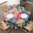 thumbnail image 3 of Pioneer Flower Floral Print Pattern Round Tablecloth 60"x60",Wrinkle Wipeable Table Cloth for Kitchen Dining Room Picnic Patio Party, 3 of 6