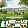 thumbnail image 5 of COBIZI 10x30 ft Pop Up Canopy Tent, 8 Removable Sidewalls, Waterproof 2000mm+ UPF 50+ Commercial Instant Gazebo, Easy Setup for Wedding Party Trade Show, Includes Roller Bag, Sandbags & Stakes, White, 5 of 8