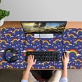 thumbnail image 4 of Long Mouse Pads for Desk,Dark Blue Rainbow Pattern Desk Mats on Top Of Desks, Desk Mouse Pad Extra Large with 3mm Non-Slip Base and Stitched Edge for Gaming,Office,Work,Home 47.3"x23.6", 4 of 6