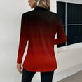 thumbnail image 4 of Women's Fashion Athleisure Solid-Color Long-Sleeve Stand-Collar Polo Shirt Top, Comfortable & Skin-Friendly & Breathable, Gifts for Women, 4 of 5
