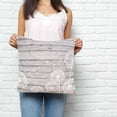 thumbnail image 2 of White Dandelion Pillow Covers 24x24 Inch Decorative Throw Pillow Cover, Spring Flowers Plants Vintage Gray Wood Sofa Pillowcases Accent Cushion Case Home Decor Bedroom Living Room, 2 of 6