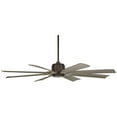 thumbnail image 5 of 60" Possini Euro Design Defender Industrial Rustic Indoor Outdoor Ceiling Fan Remote Oil Rubbed Bronze Weathered Oak Damp Rated Patio, 5 of 7