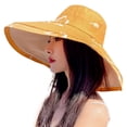 thumbnail image 1 of Chapeau de Soleil Papillon Réversible : Chapeau de Plage en Coton à Large Bord pour Femmes, 1 of 9