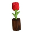thumbnail image 3 of Flores artificiales, adornos de rosas de madera, rosas realistas para regalos de cumpleaños, día de Valentín, arreglos de boda para mujeres, 3 of 9