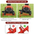 thumbnail image 7 of Easy Lawn Mower Lift for Riding Tractors, 800 lbs Capacity Lawn Tractor Lifter, 45° Adjustable Tilt, Universal Ride-on Mower Cleaner Aid, Red, 7 of 7