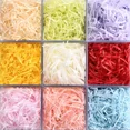 thumbnail image 4 of 100 g de papel de rafia arrugado y triturado de colores para rellenar cajas de regalo de boda o fiesta, material de embalaje para dulces, 4 of 5
