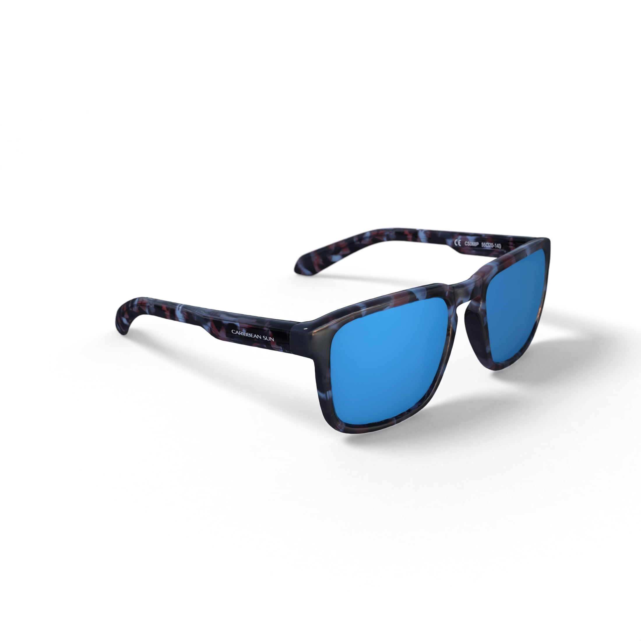 Caribbean Sun Rx'able Unisex Polarized Sport Sunglasses, Pine Key, Multi-colored Tortoise, 55-20-140