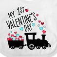 thumbnail image 4 of Inktastic My First Valentines Day Train Boys or Girls Baby Bib, 4 of 4