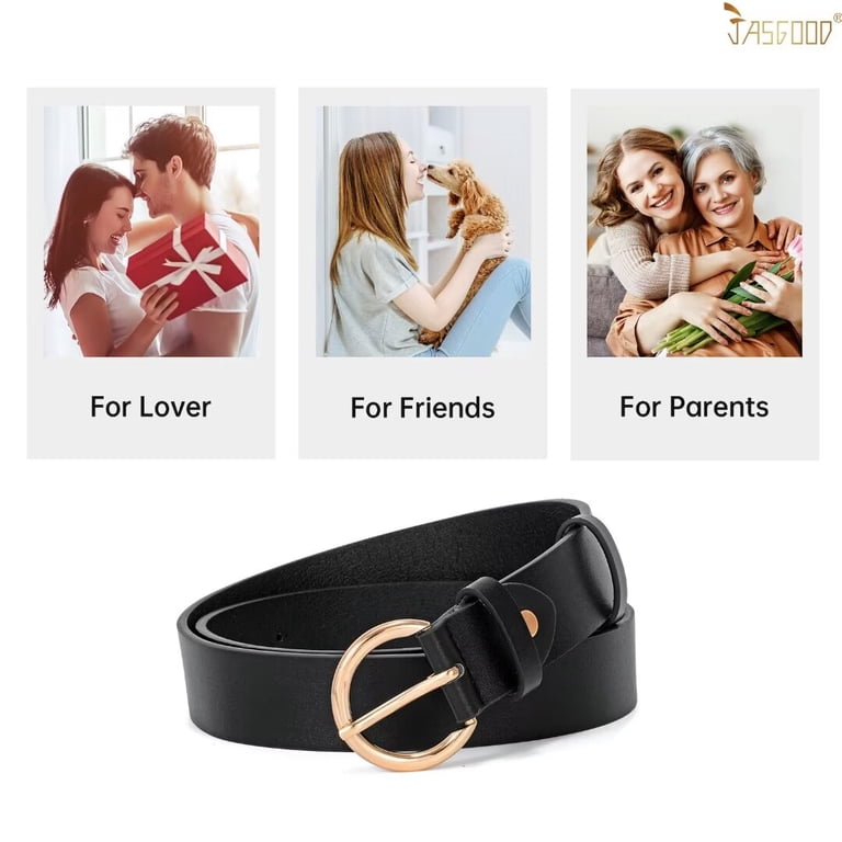 JASGOOD Women Belt for Jeans Leather Belts for Women with 
